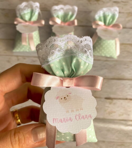 Sachê Perfumado Lembrancinha Maternidade Ovelha