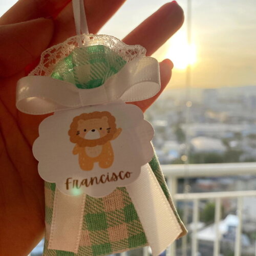 Sachê Perfumado Lembrancinha Maternidade Safari Leão