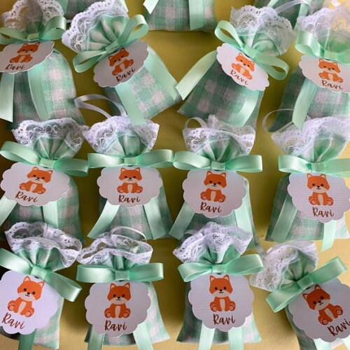 Sachê Perfumado Lembrancinha Personalizada Bosque Raposa