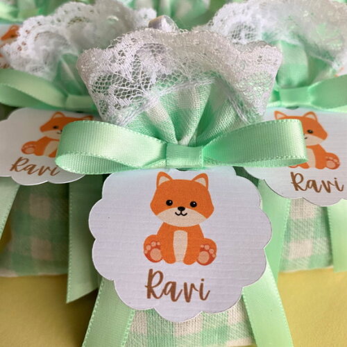 Sachê Perfumado Lembrancinha Personalizada Bosque Raposa