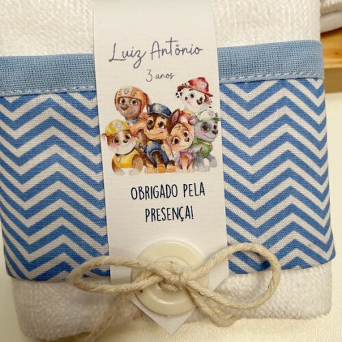 Toalha Personalizada Aniversário Patrulha Canina