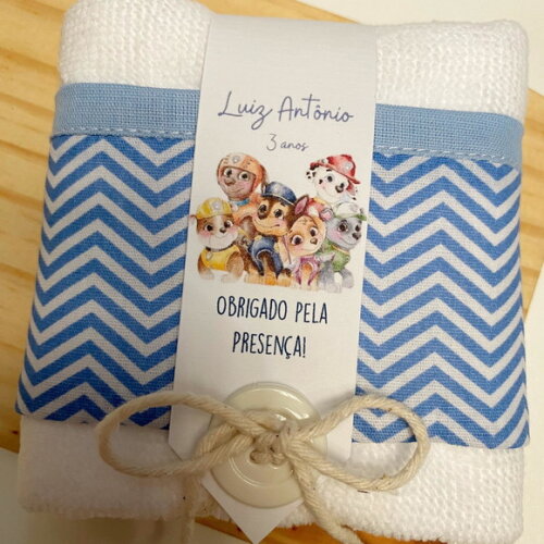 Toalha Personalizada Aniversário Patrulha Canina