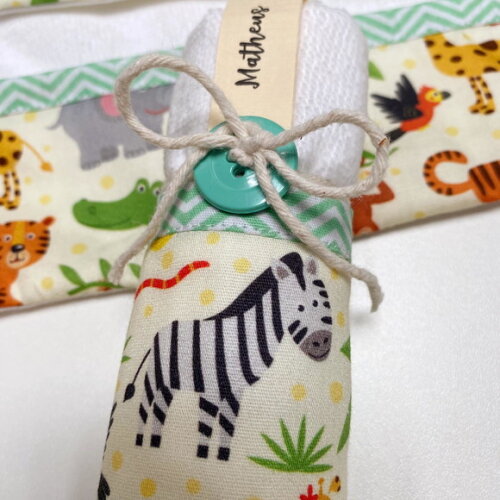 Toalhinha de Mão Lembrancinha Personalizada Safari Selva