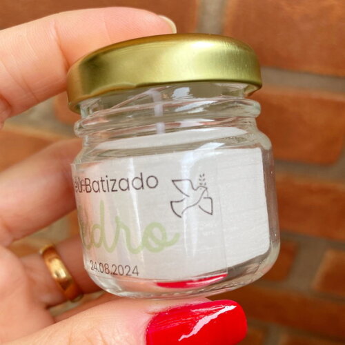 Vela Perfumada Lembrancinha Personalizada de Batizado