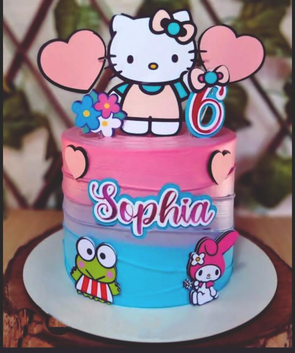 Arquivo Corte: Topo de Bolo Hello Kitty