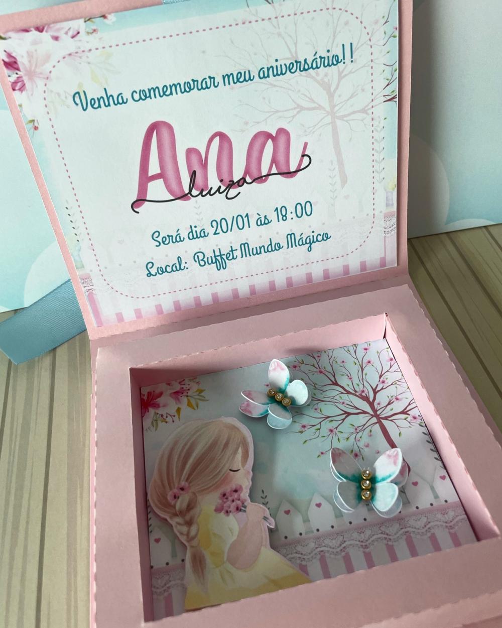 Arquivos de Corte Caixa convite jardim