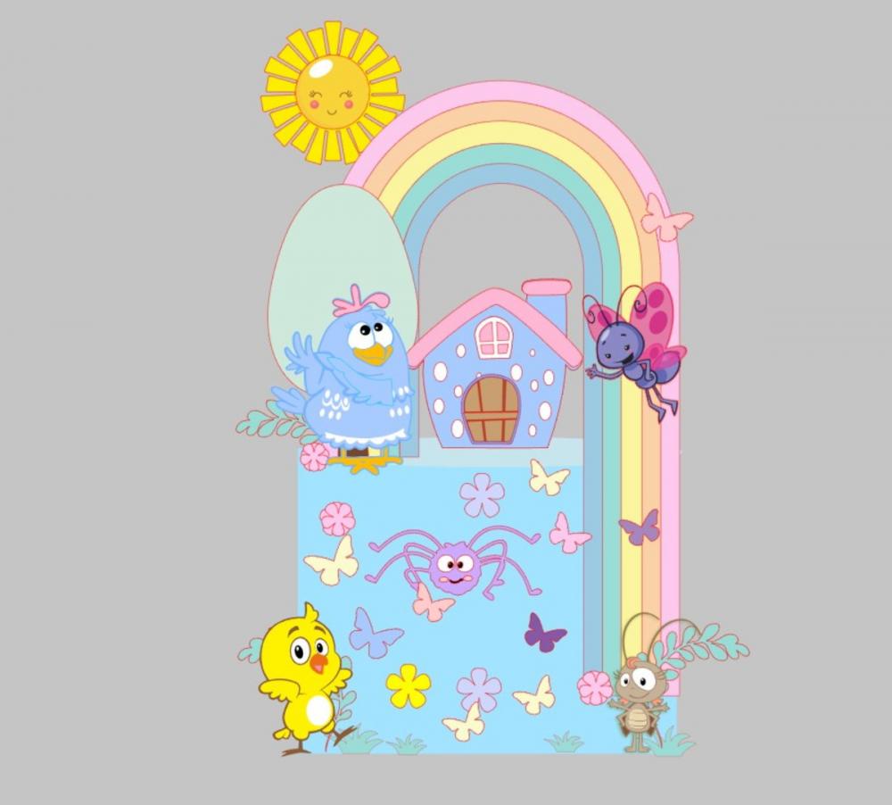 Arquivo de Corte Topo Galinha Pintadinha Candy