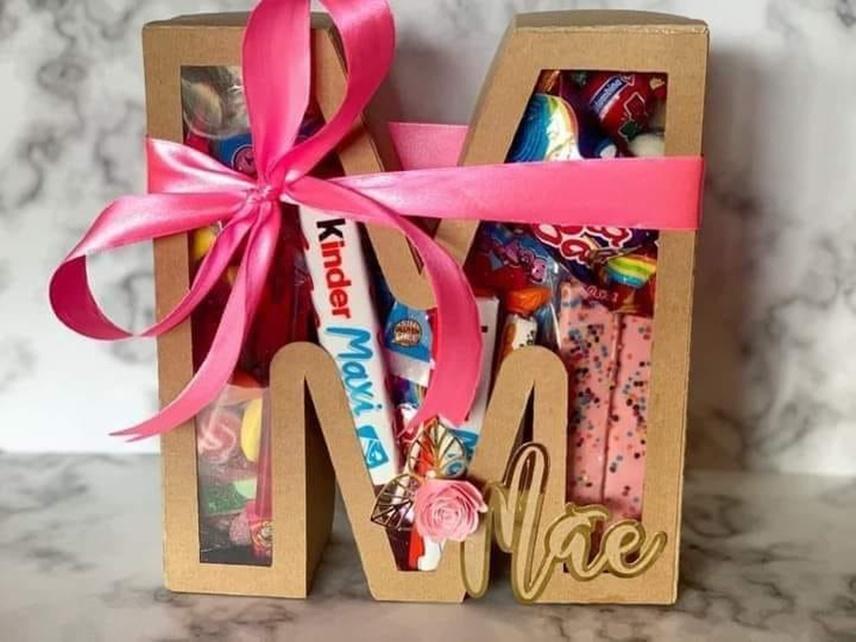 Arquivo de Corte Caixa Letra Dia das Maes