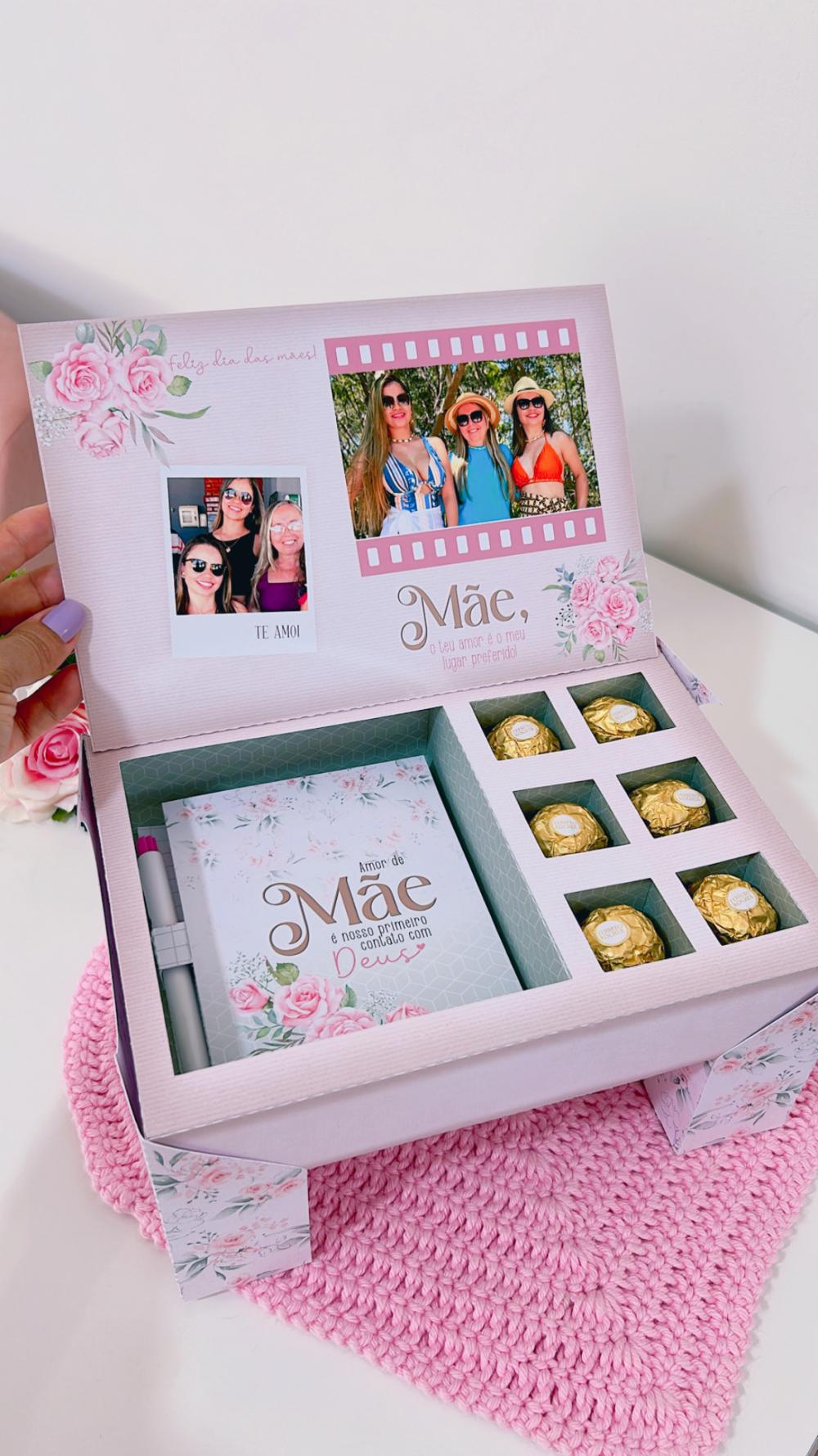 Arquivo de Corte caixa foto e doces dia das mães