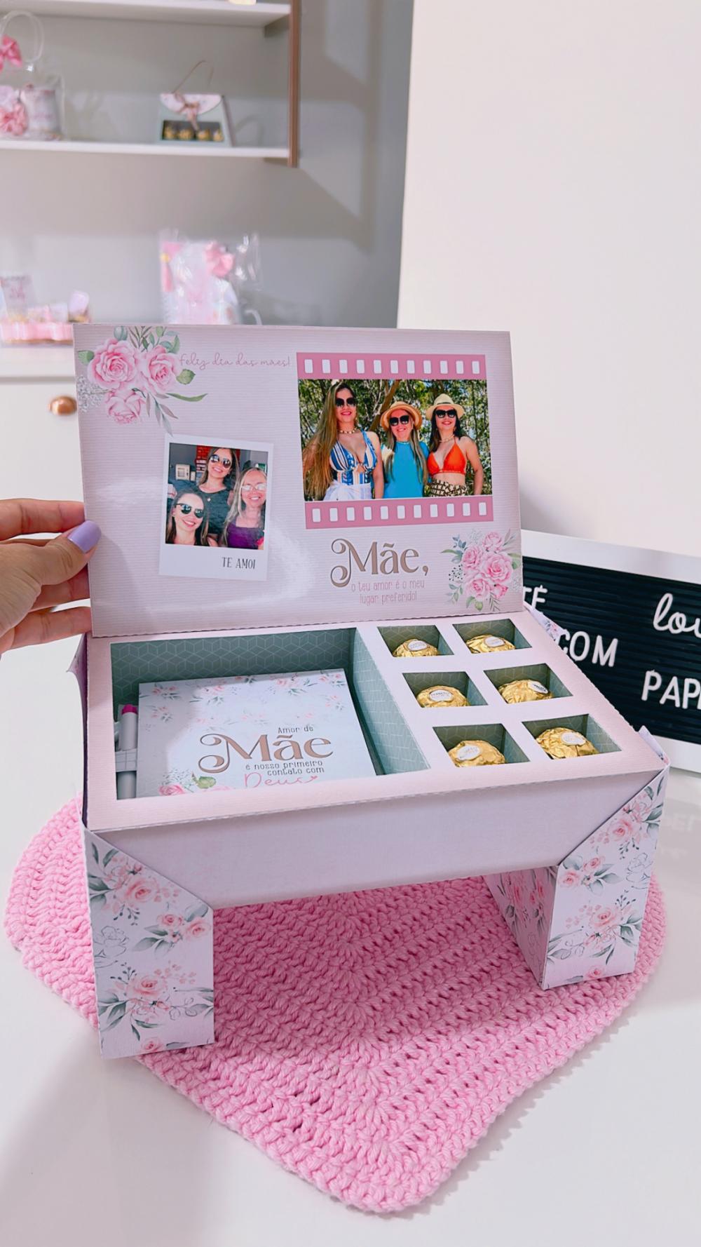 Arquivo de Corte caixa foto e doces dia das mães