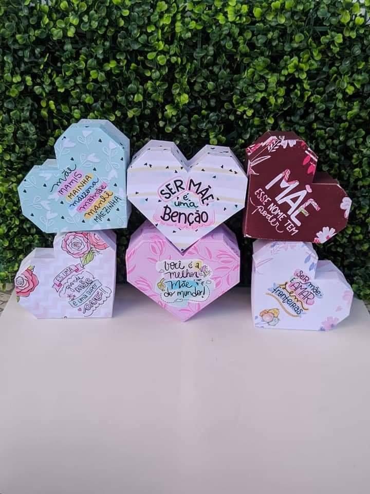 Arquivo de Corte caixas coração dia das mães