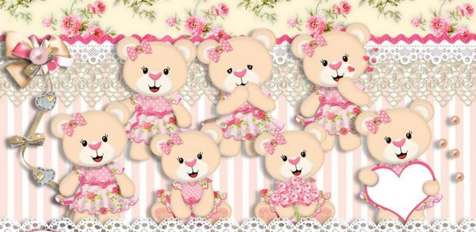 Kit ursinha princesa Bege