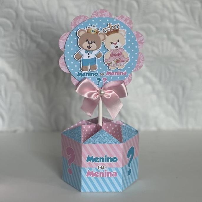 Aquivos de Corte Centro de Mesa Cha Revelação