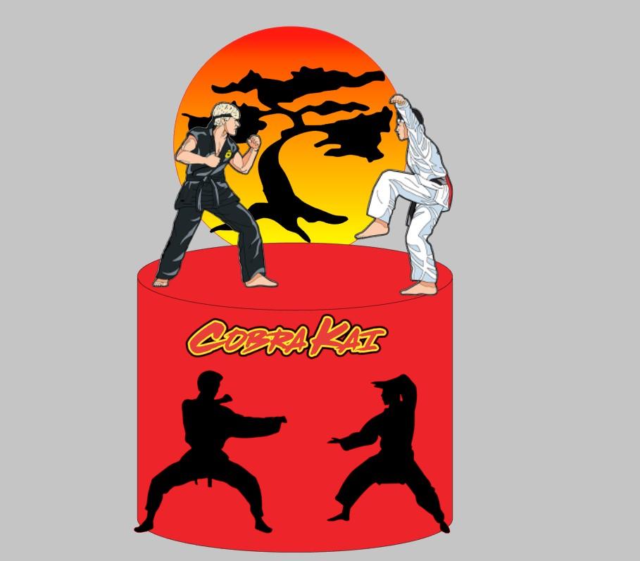 Topo de Bolo Cobra Kai