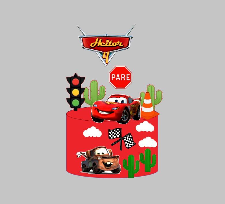 Topo de Bolo carros disney