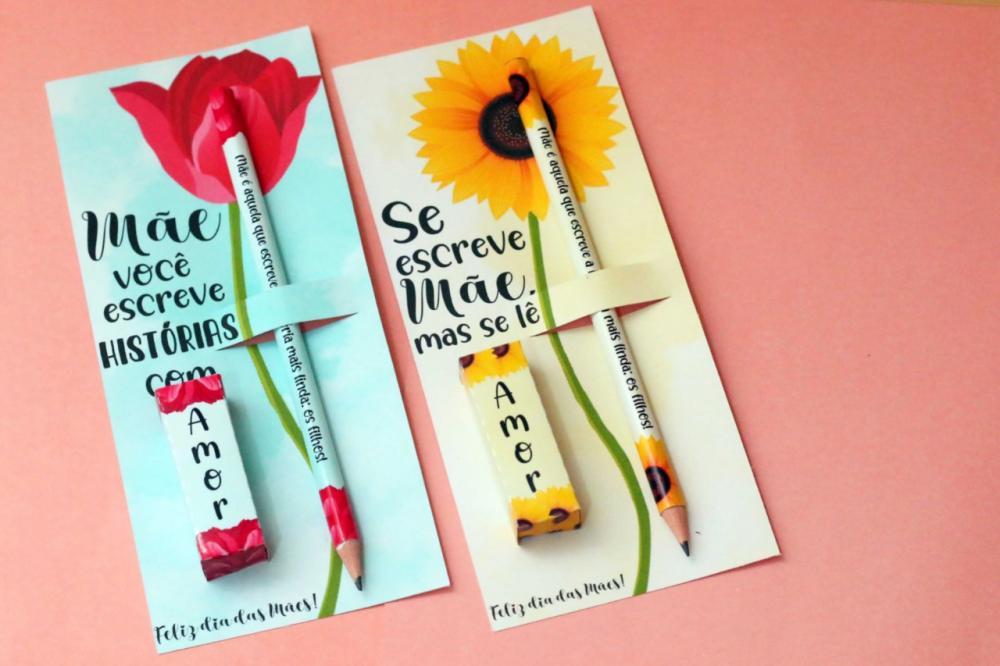 Cartão com balinha e Bis Dia das Mães