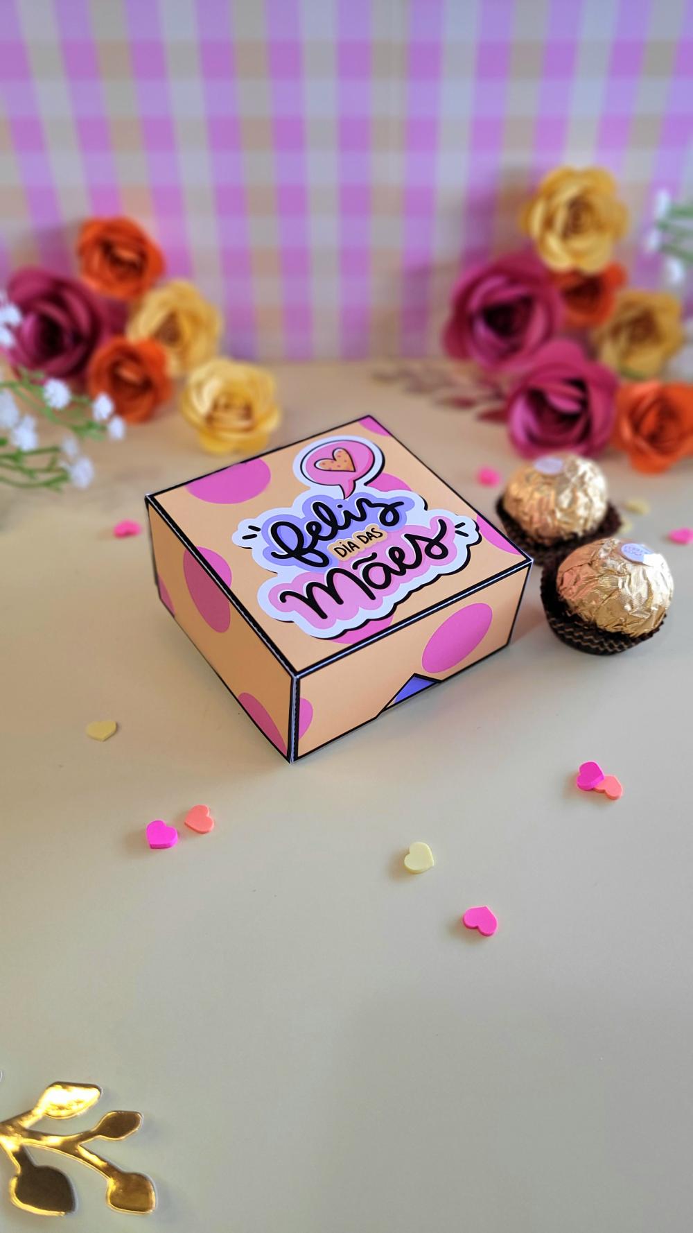 Arquivos de corte caixa 4 doces dia das mães