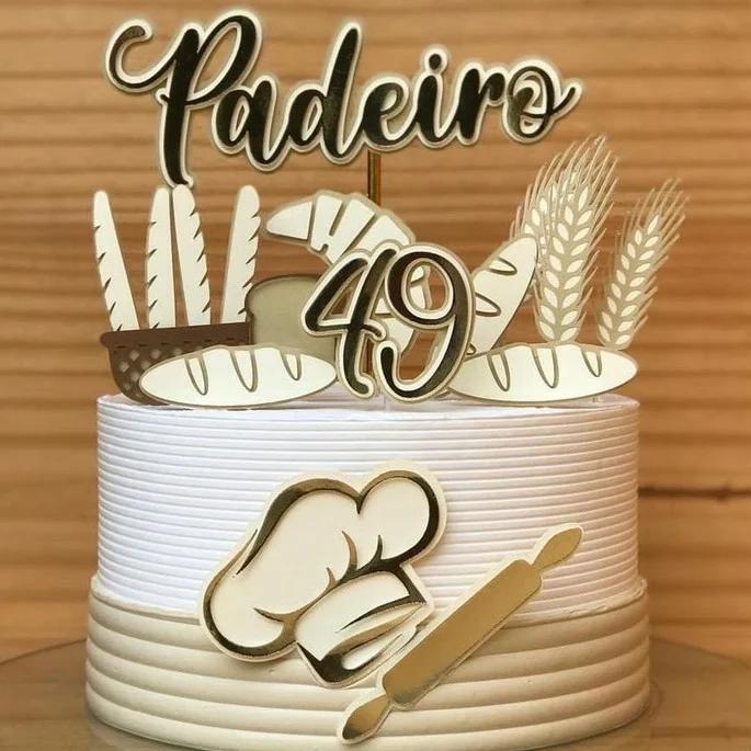 Arquivo de Corte Topo Bolo Padeiro