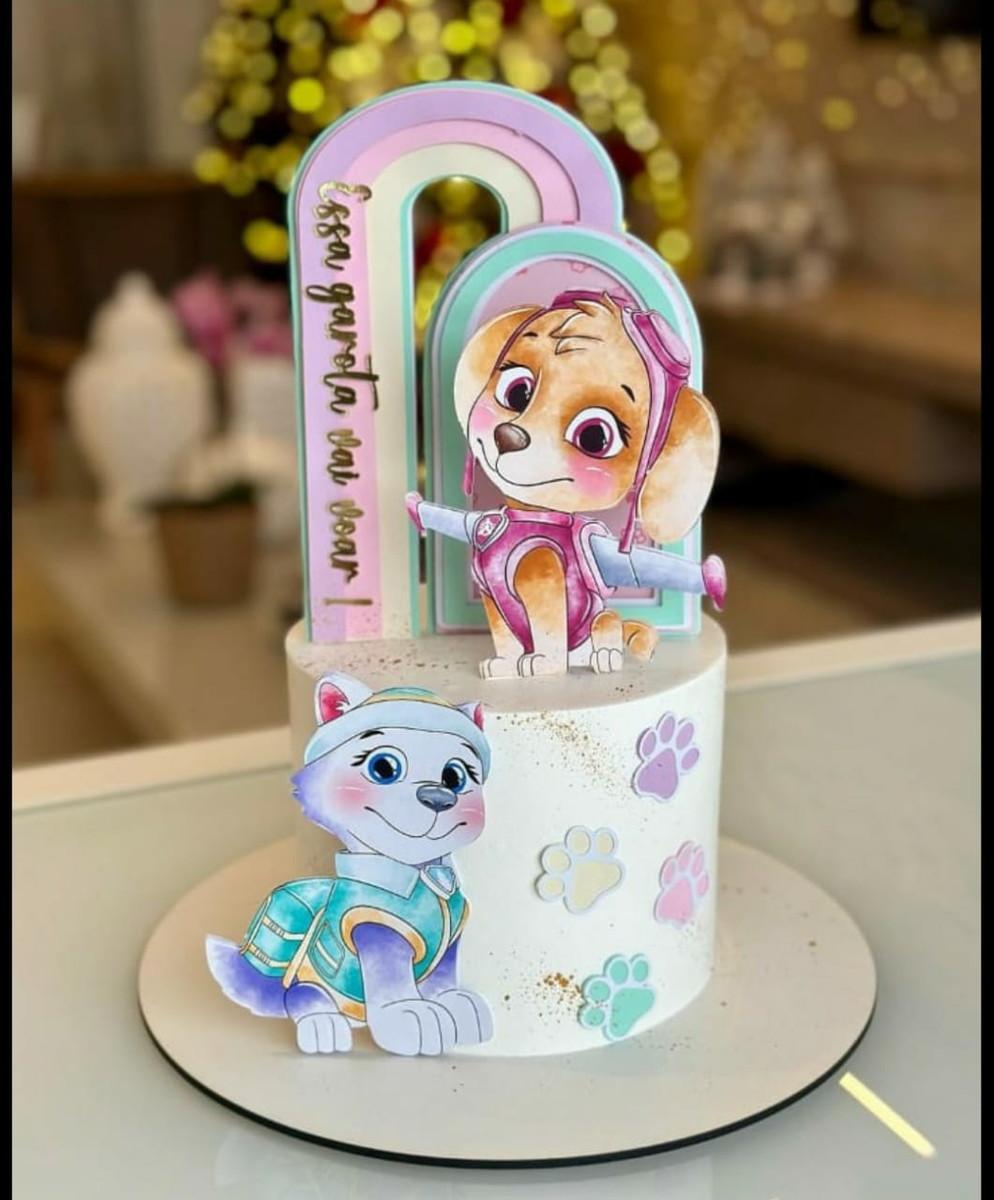 Arquivo de Corte Topo Patrulha Canina menina aquarela