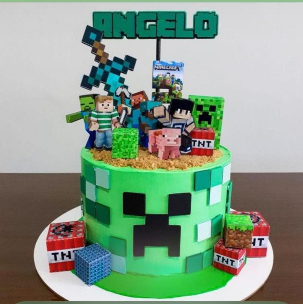 Arquivo de Corte Topo de Bolo Minecraft