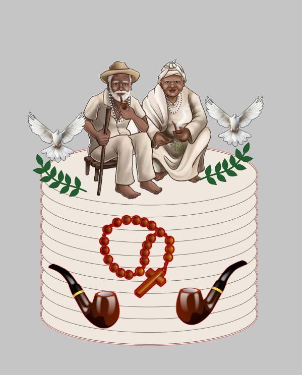 Arquivo de corte Topo de Bolo Pretos Velhos Umbanda