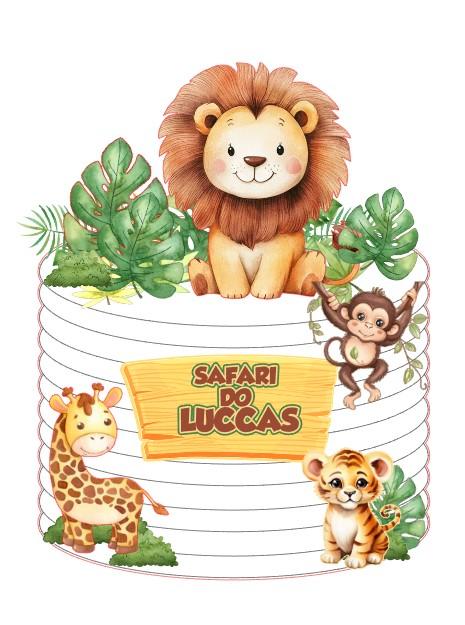 Arquivo Corte Topo de bolo Safari