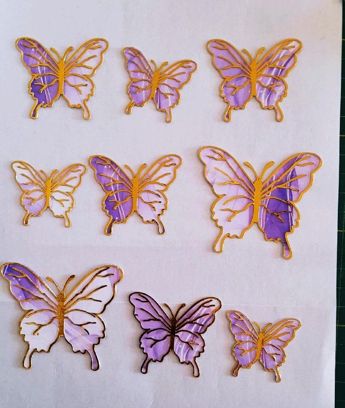 Arquivo de corte topo de bolo borboletas lilas