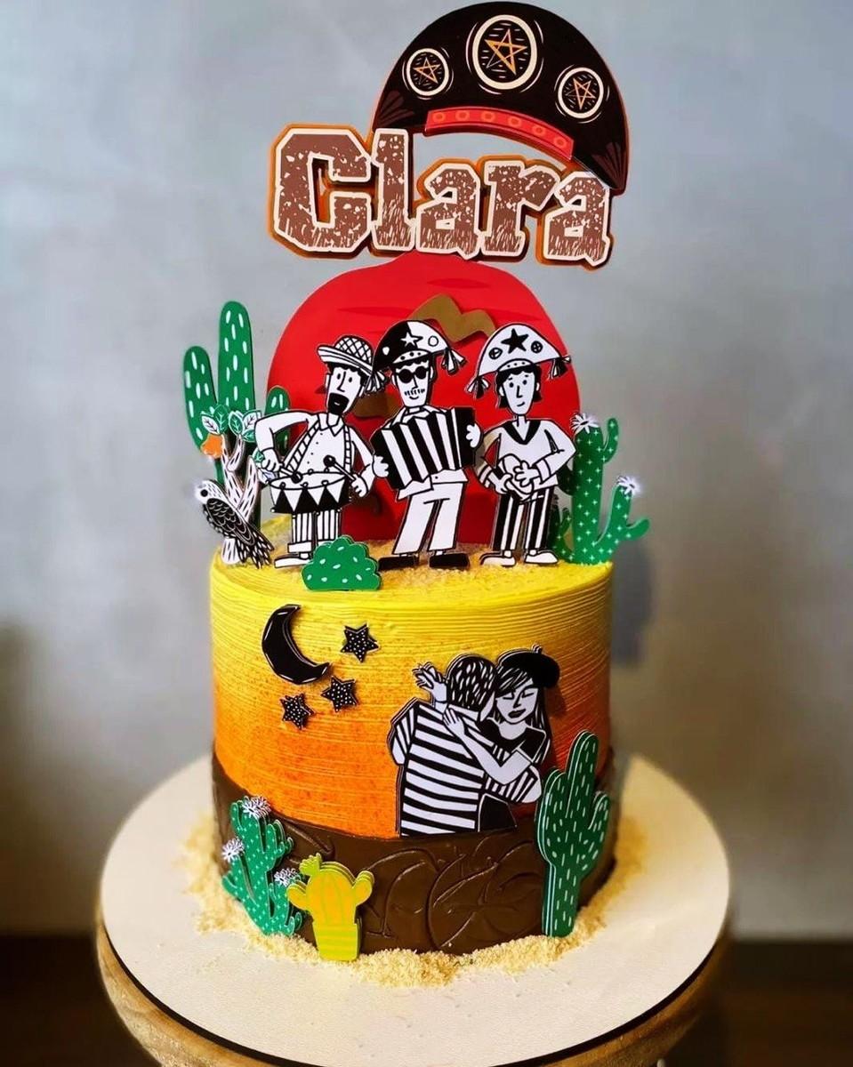 Arquivo de Corte Topo de bolo Cangaço Festa Junina