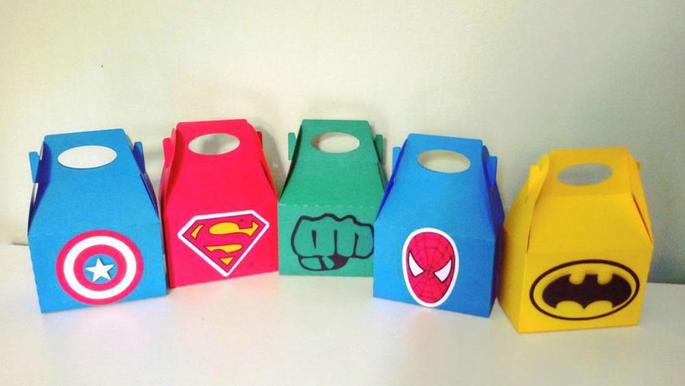 Arquivo de Corte Caixa maleta super herois