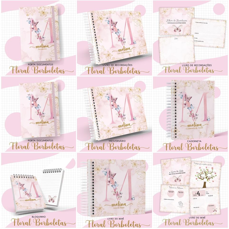 Arquivo digital caderneta da saude alfabeto borboletas