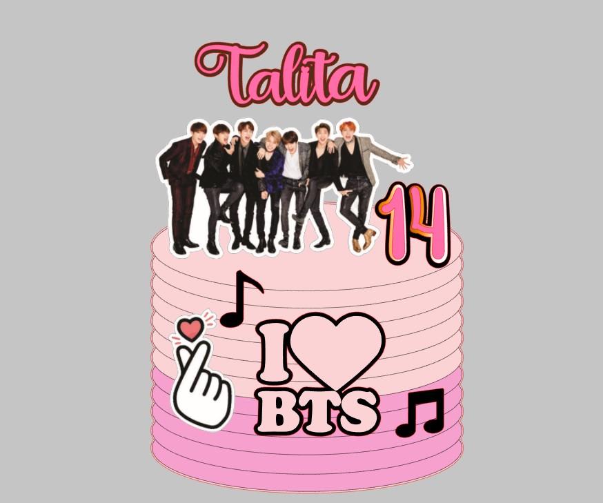 Arquivo de Corte Topo de bolo BTS