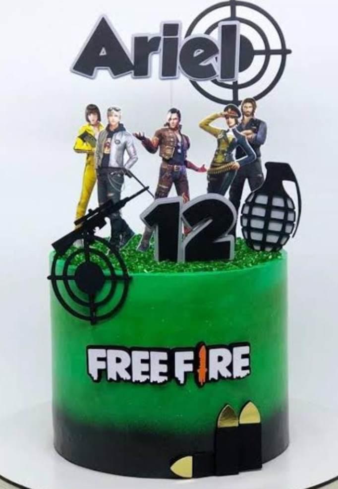 Arquivo de Corte Topo de bolo free fire