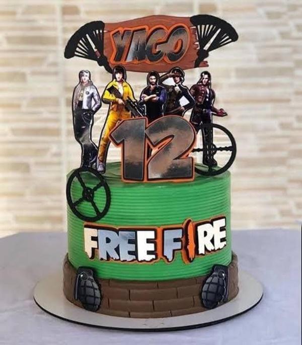 Arquivo de Corte Topo de bolo free fire