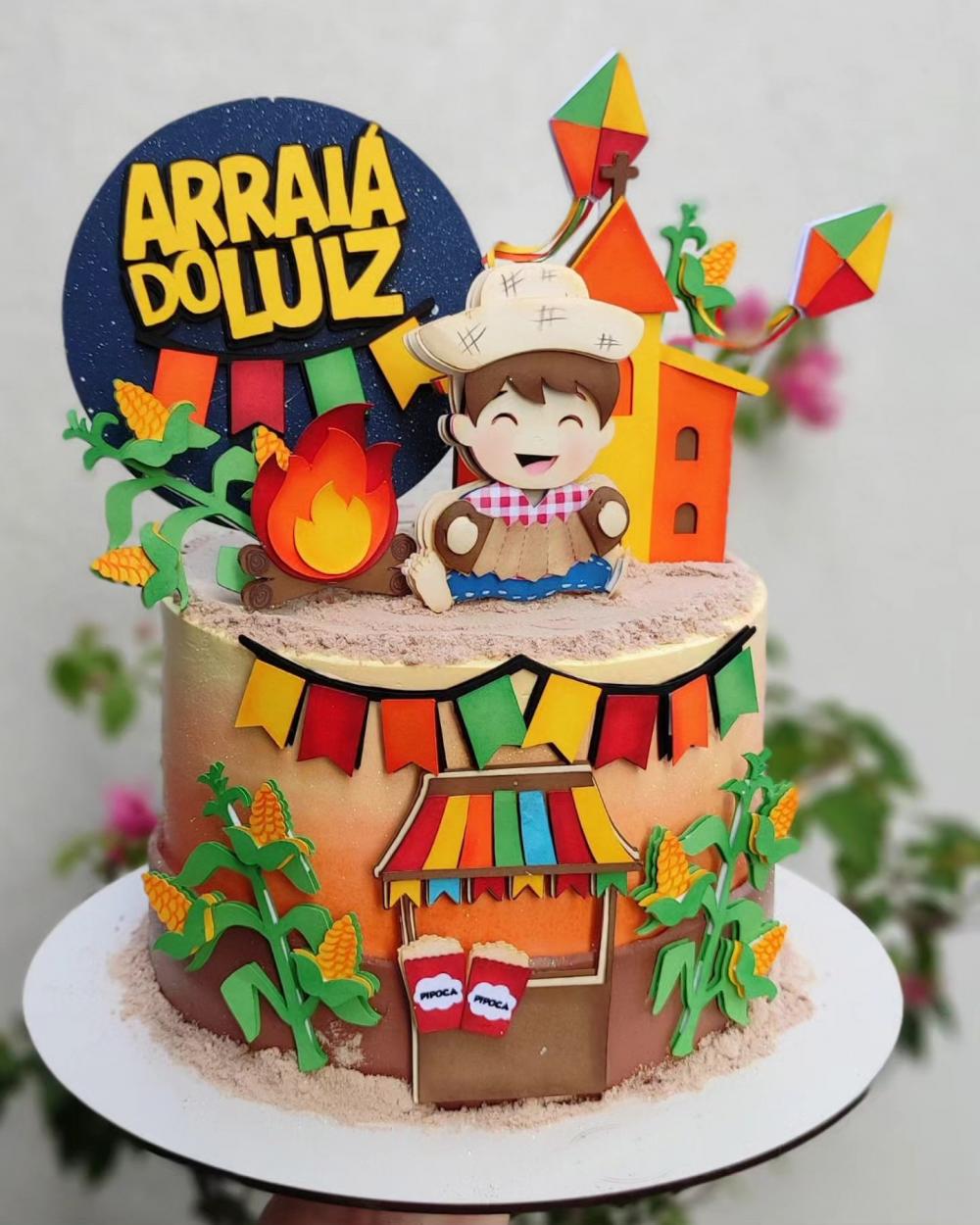 Arquivo de corte topo de bolo arraia sanfona baby