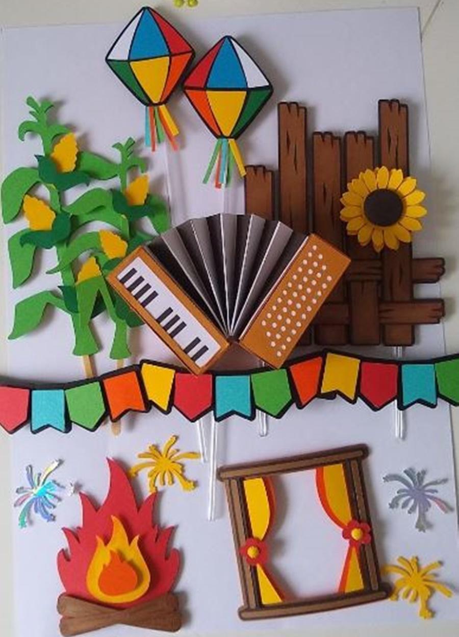 Arquivo de corte topo de bolo fogueira festa junina