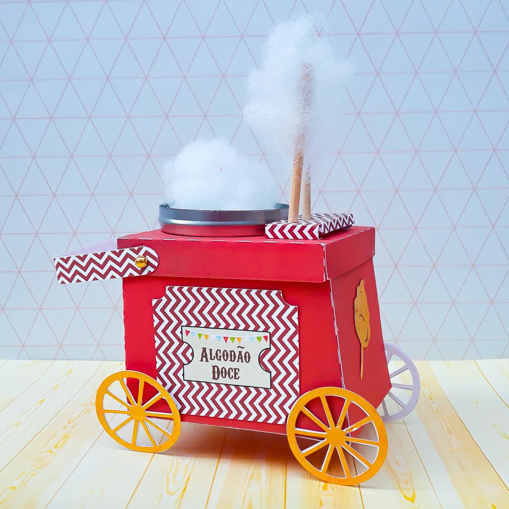 Arquivo de corte carrinho de algodão doce