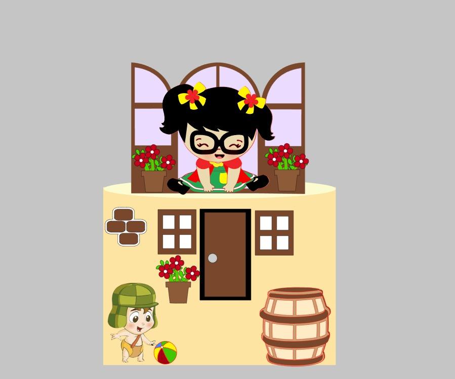 Arquivo de Corte Topo de bolo chiquinha