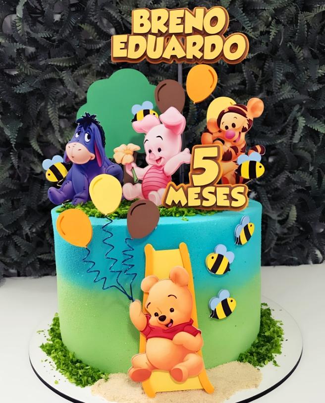 Arquivo topo de bolo ursinho pooh