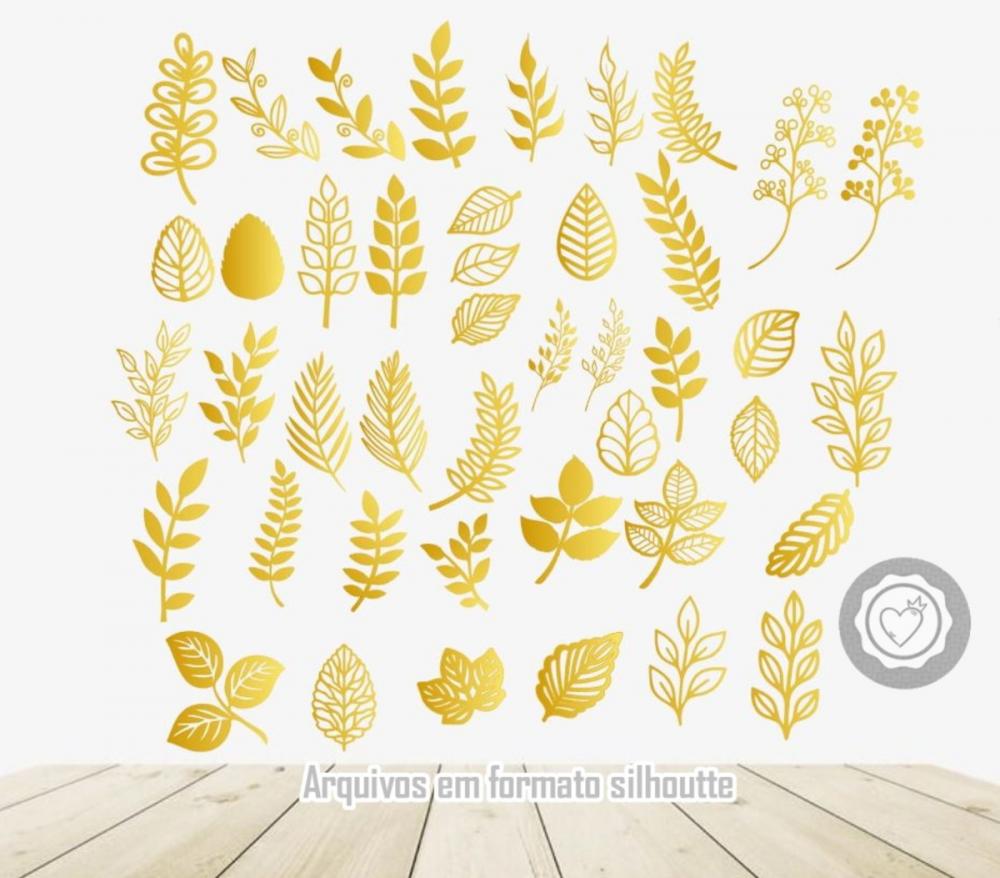 Arquivo de Corte Silhouette  Folhas vazadas