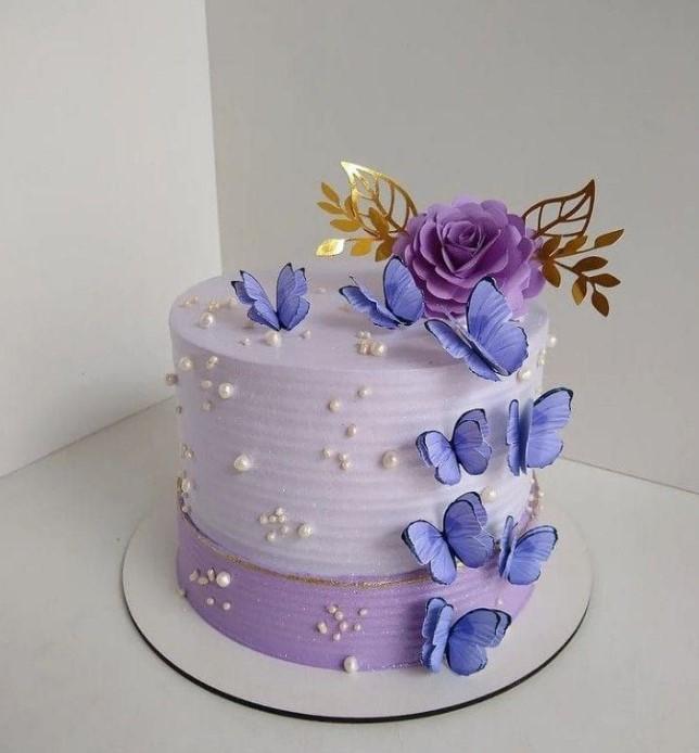 Arquivo de Corte Topo de bolo borboletas lilas