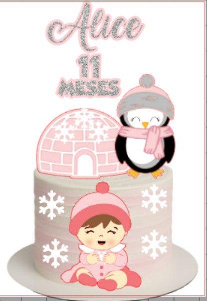 Arquivo de Corte Topo de Bolo  Inverno menina