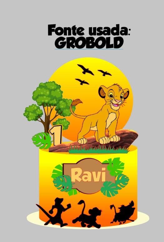 Arquivo de Corte topo de bolo rei leão