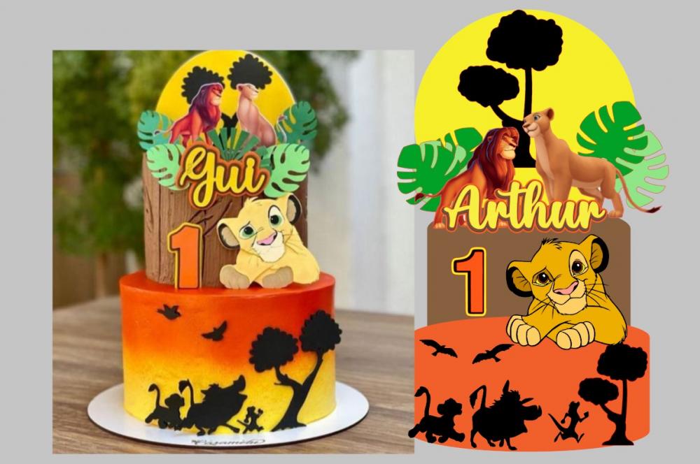 Arquivo de Corte topo de bolo rei leão