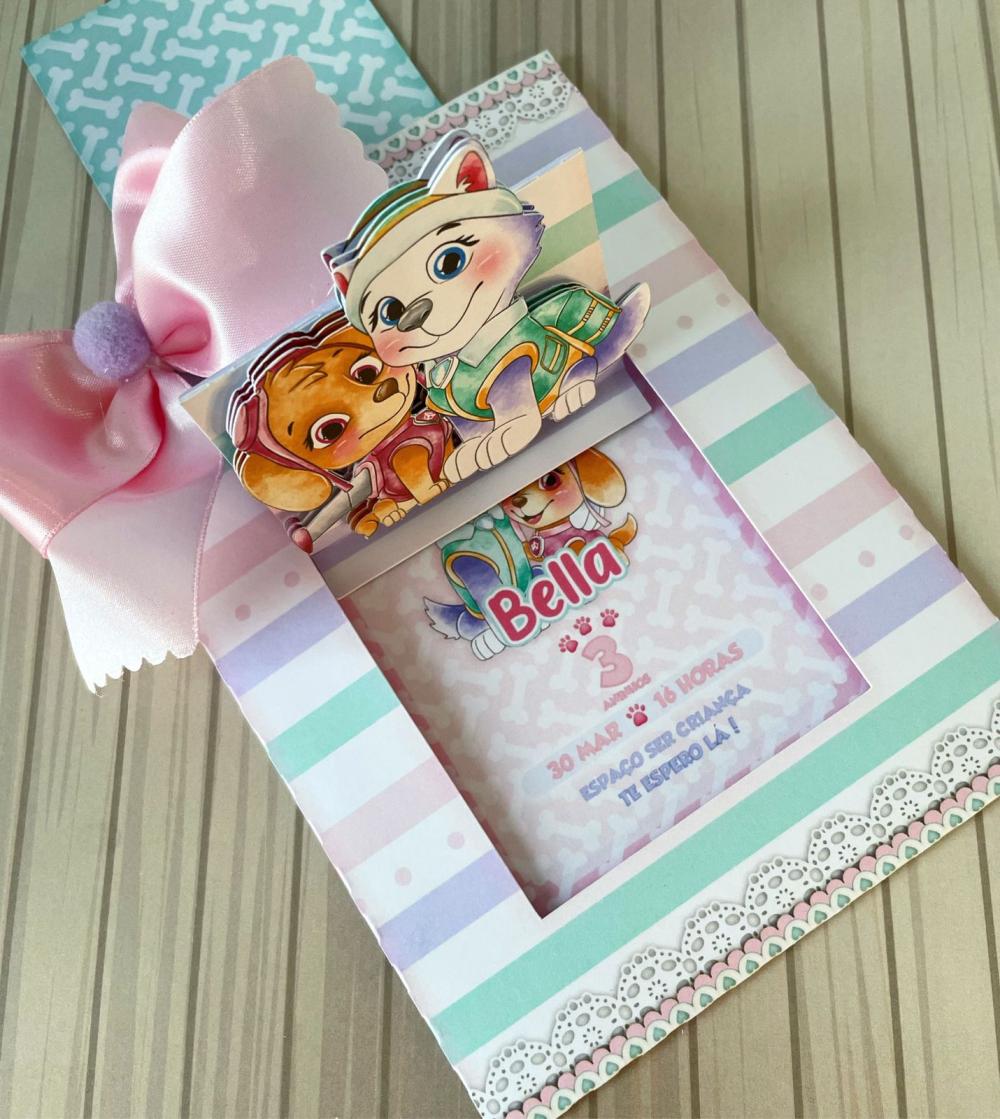 Arquivo de Corte convite aquarela Patrulha Canina menina