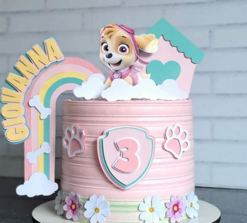 Arquivo de Corte Topo de Bolo Skye Patrulha Canina