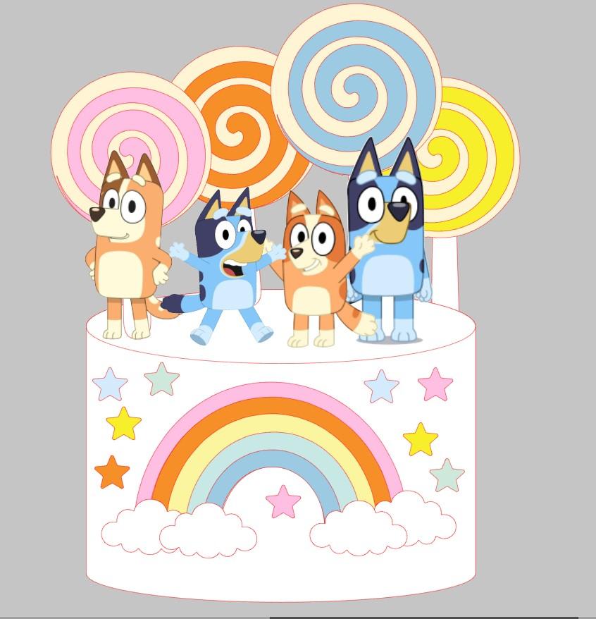 Arquivo Corte Topo de bolo Topo De Bolo Blue