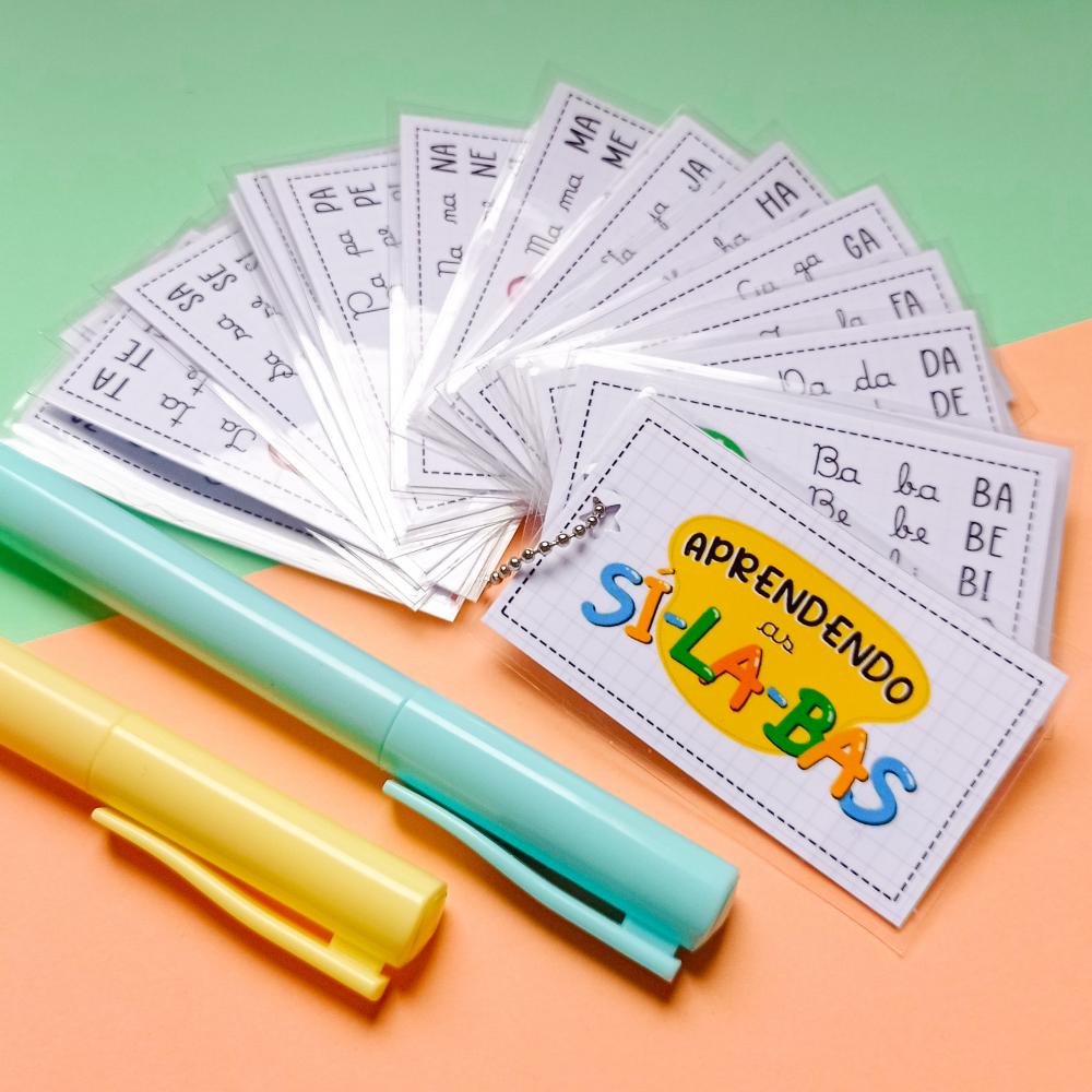 Arquivo de Corte Chaveiro Etiquetas Silabas