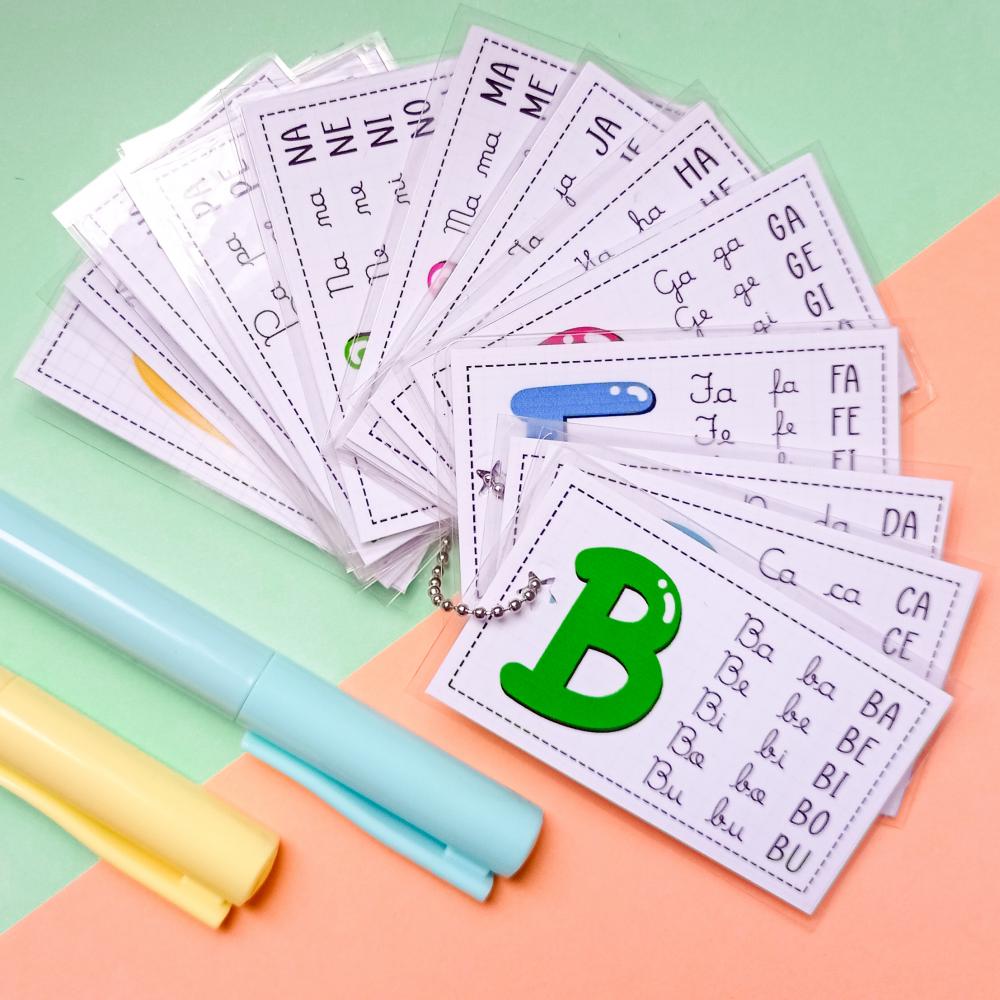 Arquivo de Corte Chaveiro Etiquetas Silabas