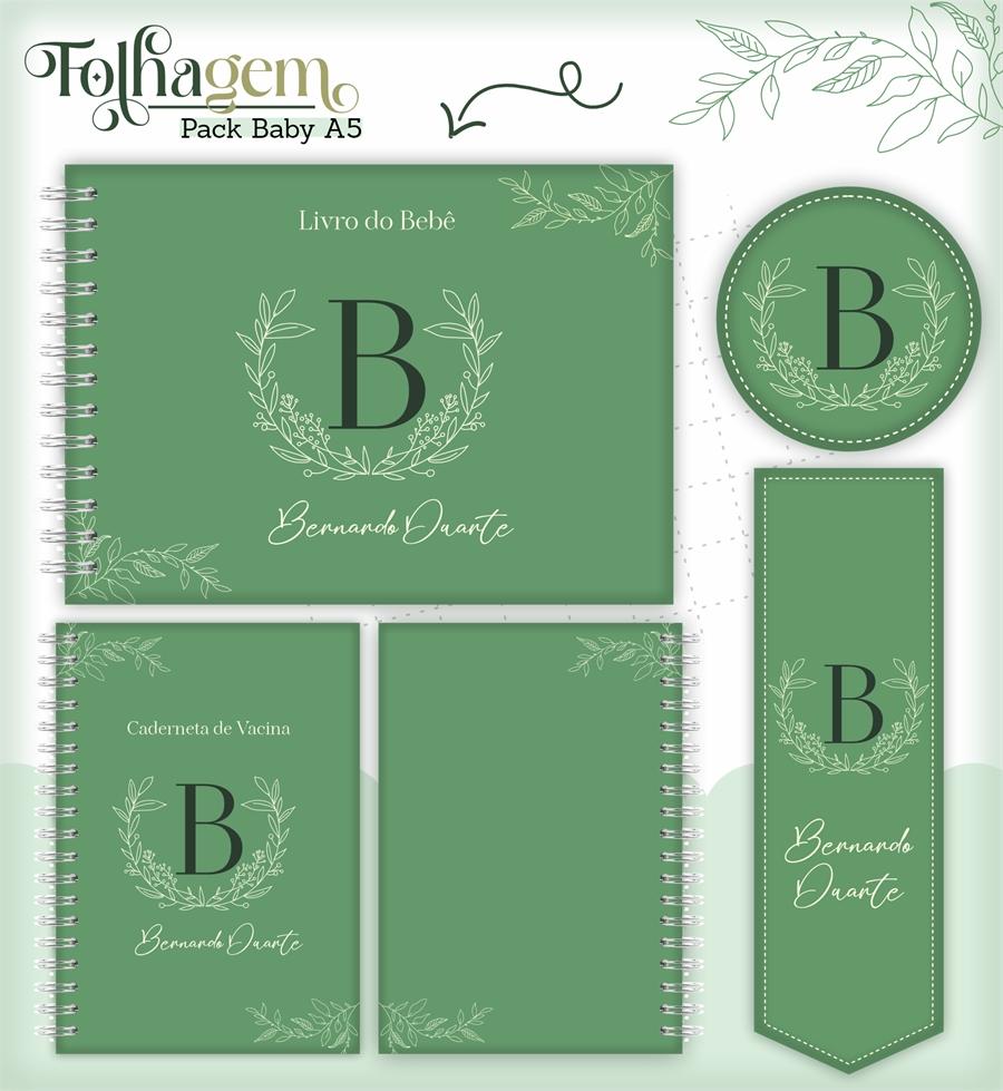 Arquivo de Digital kit caderneta folhagem