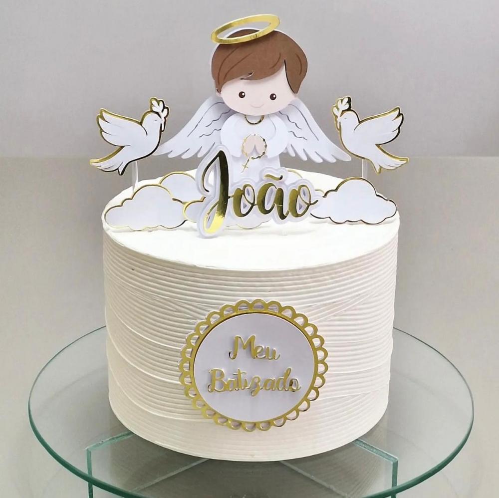 Arquivo de Corte topo batizado menino